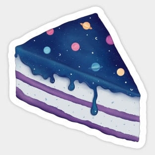 Cosmic Galaxy Cake Sticker